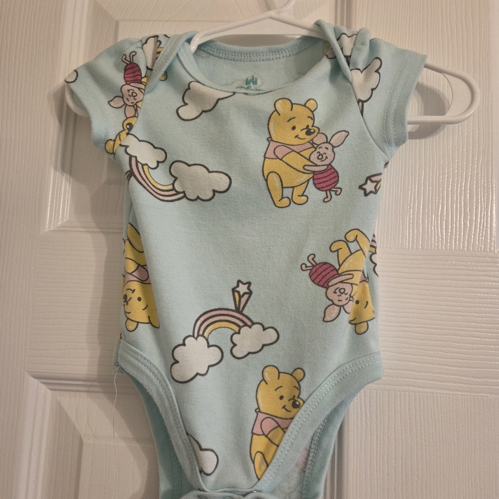 Disney Light Blue Winnie the Pooh Bodysuit